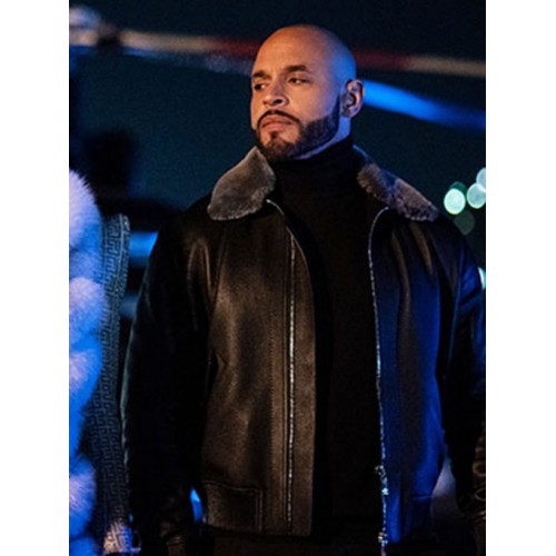 Power Book II Ghost S02 Lorenzo Tejada Shearling Collar Jacket